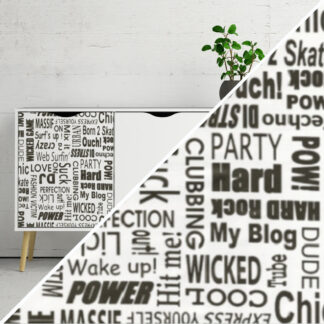 Okleina meblowa samoprzylepna 45x100 cm Napisy