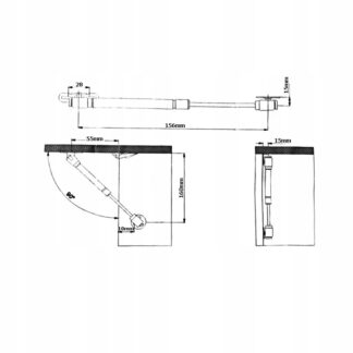 Podnośnik gazowy 80N krótki