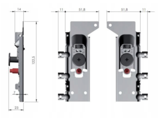 LIBRA H4 zawieszka/hanger w/3 dowels fi10 - right/prawa