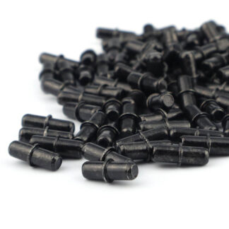 Czarna podpórka z kołnierzem do półki meblowej fi5mm - 100szt