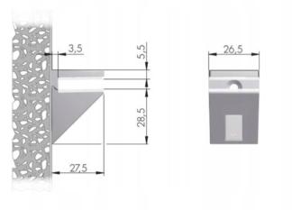 KALABRONE MINI podpórka półki aluminium