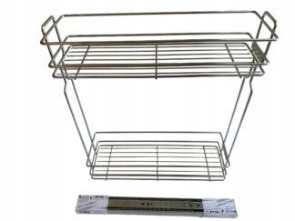 Cargo boczne, uniwersalne, 200mm, 2-poziomy, cichy domyk, chrom