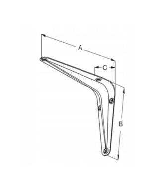 Wspornik budowlany NIZA 30x25 biały