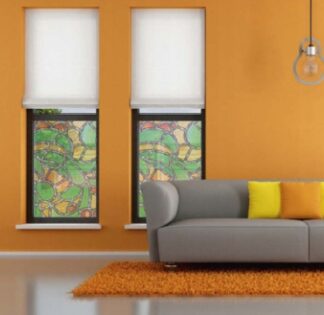 Folia statyczna 45x100 cm Zielona mozaika