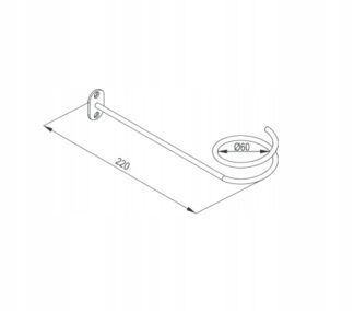 Dystans do węża od baterii chrom