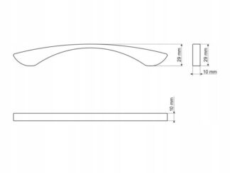 Uchwyt meblowy UU03, 320mm, stal szczotkowana