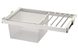 Szuflada wysuwana na spodnie ELIS W800 + kosz H285 - biała