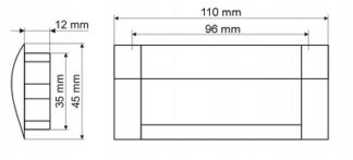 Uchwyt meblowy UA08, 96mm, aluminium