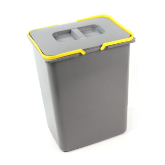 Kosz na śmieci 20l,  z pokrywą i uchwytami