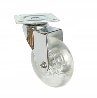 Kółko meblowe obrotowe AMIX fi75 przeźroczyste