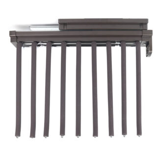 Wieszak wysuwny na spodnie - mocowanie boczne, mocca