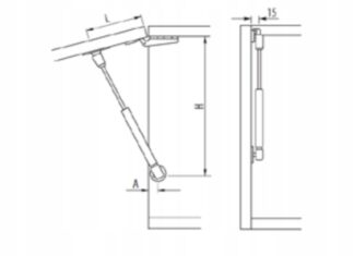 Podnośnik gazowy  80N -bez loga