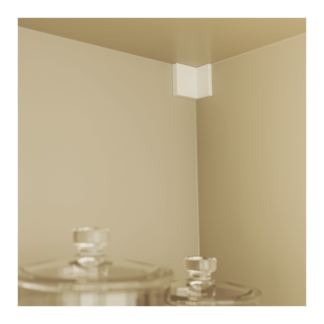 Zawieszka meblowa IKA uniwersalna z zaślepką biała