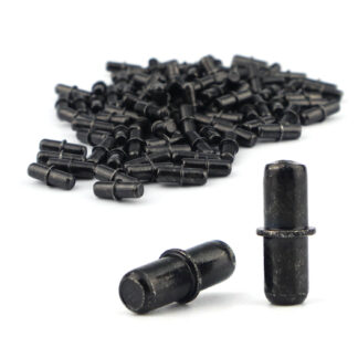 Czarna podpórka z kołnierzem do półki meblowej fi5mm - 100szt