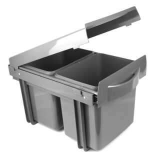 Kosz na śmieci, sortownik Midi Light 2x16L,  400 mm, antracyt