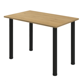 Biurko, stół do jadalni, salonu lub kuchni 90x50 cm DĄB KAMIENNY , nogi CZARNY MAT