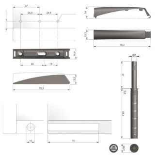Odbojnik K-PUSH tech, długi z gumką