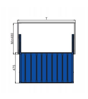 Szuflada wysuwana na spodnie z organizerem, 900 mm, mocca