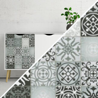 Okleina meblowa samoprzylepna 45x100 cm Ciemna mozaika