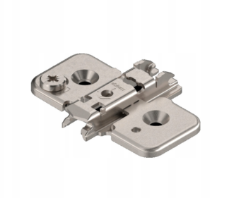 CLIP prowadnik, 0 mm, stalowy, wkręty-spax,regulacja mimośrodowa