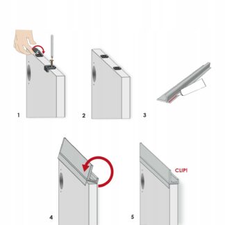 Zestaw montażowy z zaślepkami SYMA32 - czarny mat