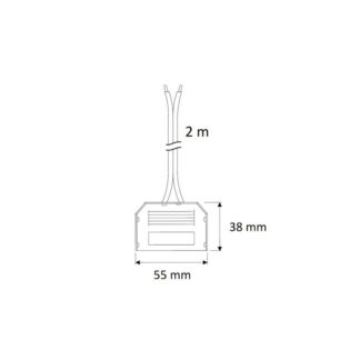 Rozdzielacz 6-pkt mini do łączenia opraw LED, przewód 2m z wtyczką MINI