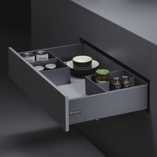 Unihopper - Szuflada Cienkościenna PUSH TO OPEN, L-500 H120mm - Antracyt