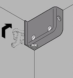 ZAWIESZKA DO SZAFEK, NA WKRĘTY PRAWA BIAŁA