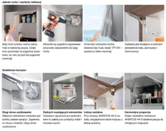 Zestaw podnośników AVENTOS HK-S Tip-On, 20K2E00T + zaślepki, ciemnoszary