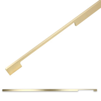 Uchwyt meblowy EXTEND 120cm, do wysokich frontów, złoty szczotkowany