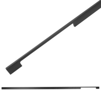 Uchwyt meblowy ELEGANT, 120cm, do wysokich frontów, anoda czarny mat