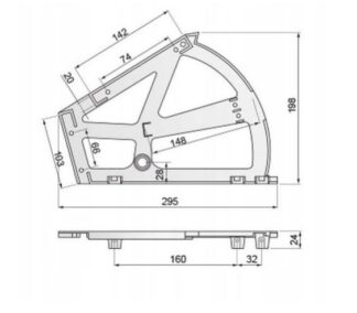 ZAWIESZKA REGULOWANA L/P 3 RZĘDOWA BIAŁA