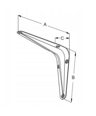 Wspornik budowalny niza 35x30 biały