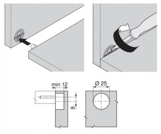ZŁĄCZE-OBUDOWA NA WCISK Z WKRĘTEM BRĄZ