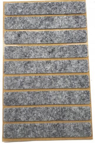Podkładka filcowa szara-prostokąt, 15x100mm, h=3mm