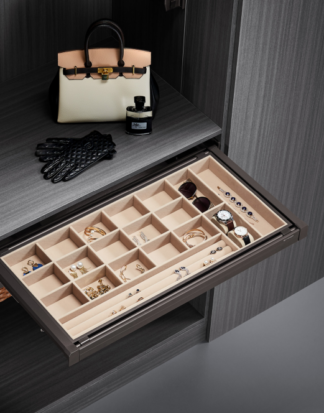 Szuflada wysuwana na biżuterie/krawaty i in. -W900 -Mocca+beż