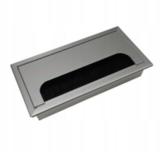 Przepust biurkowy [X1026] 80x160 srebny