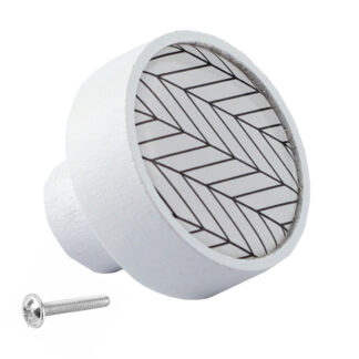 Gałka drewniana GD08 GAMET czarna jodełka