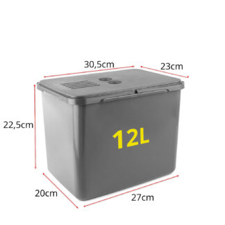 Sortownik, kosz na śmieci z filtrem węglowym do szafki 600mm, 40L