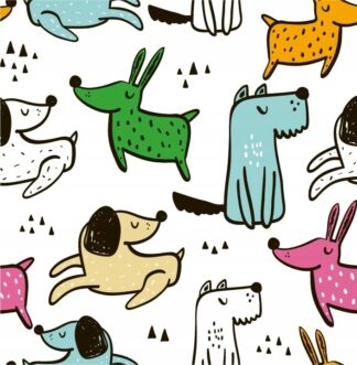 Okleina meblowa dziecięca 45x100 cm Pieski
