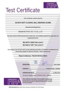 Certificate Ballbearingslides Bf Pro