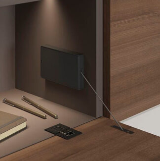 Zestaw Kiaro Easy Strong + zaślepka + adaptery wpuszczany i nakładany antracyt