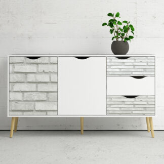 Okleina meblowa samoprzylepna 45x100 cm Biała cegła