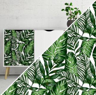 Okleina meblowa samoprzylepna 67x100 cm Egzotyczne liście