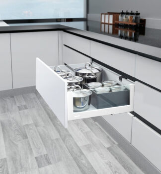 Unihopper - Szuflada LED, L-400 H170mm - Biała