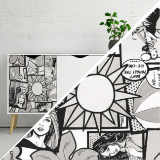 Okleina meblowa samoprzylepna 90x100 cm Komix