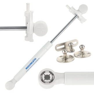 Podnośnik gazowy z amortyzatorem 80N biały