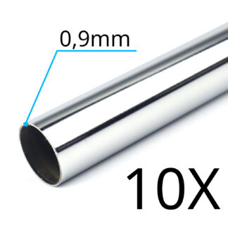 10X Rura Ø25m, gr.0,9mm, 3m, chrom