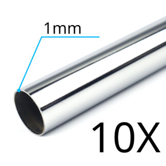 10X Rura Ø25m, gr.1mm, 3m, chrom
