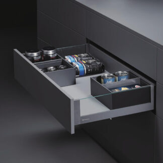 Unihopper - szuflada GLASS, L-450 H120mm -antracyt